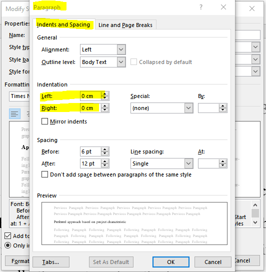 Word: Create appendix with automatic numerotation using 