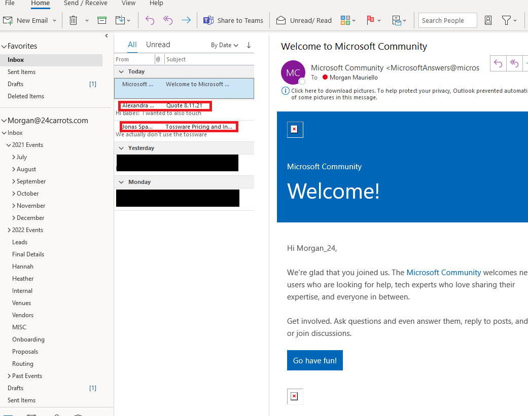 sender-name-became-small-in-outlook-inbox-microsoft-community