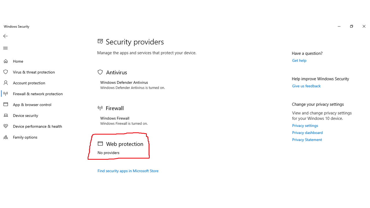 Does Windows 10 have web protection?