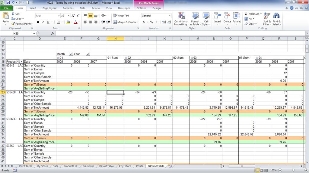 Calculate substraction of column labels on pivot table - Microsoft ...