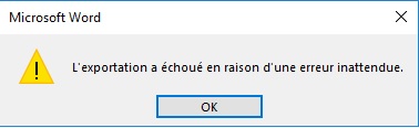 Probleme Word Memoire Ou Espace Disque Insuffisant Infos Et Ressources