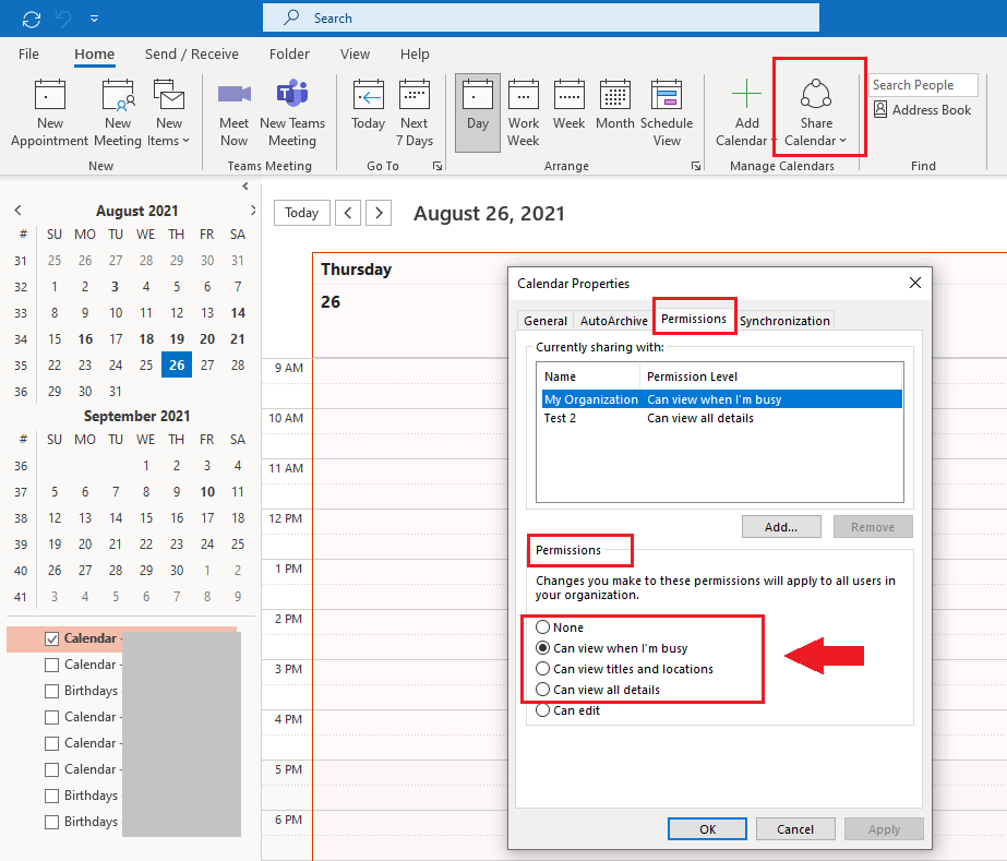 Outlook 365 Team Calendar Permissions Microsoft Community
