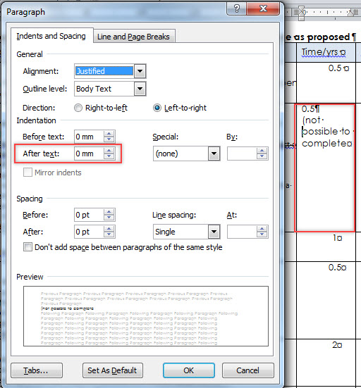 formatting a table in Microsoft word 365 - Microsoft Community