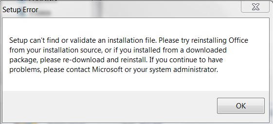 cant install office 2013 on windows 7