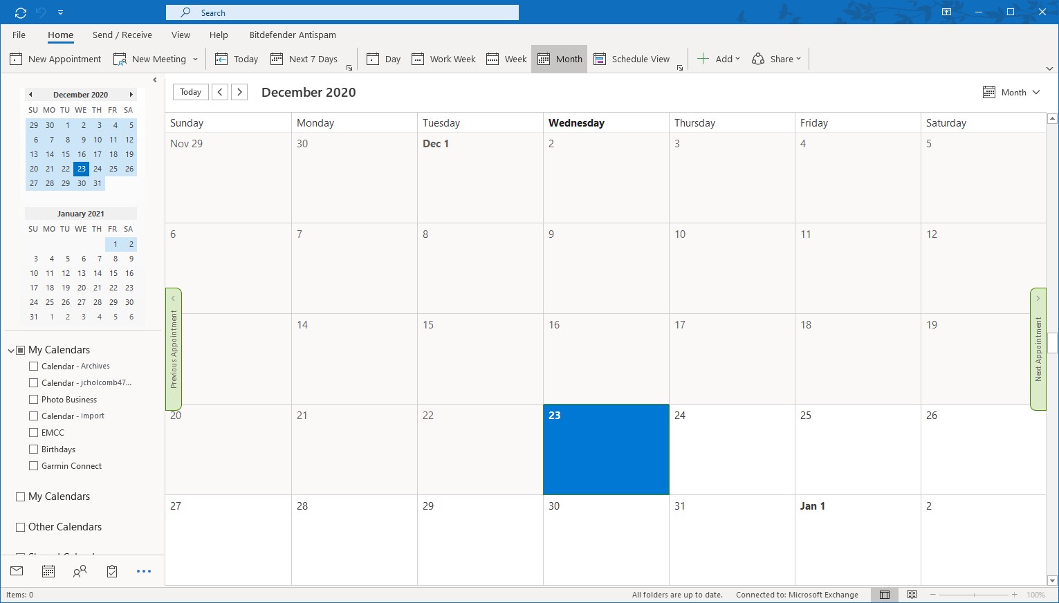 Appointments missing in Outlook calendar when calendar first opened