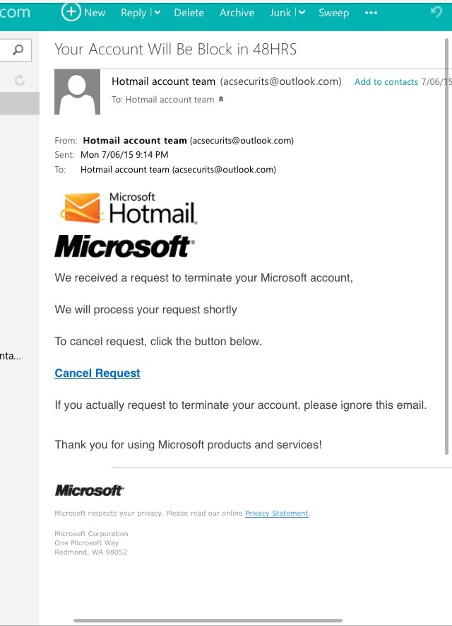 Can I trust email from the Microsoft account team? - Microsoft Support