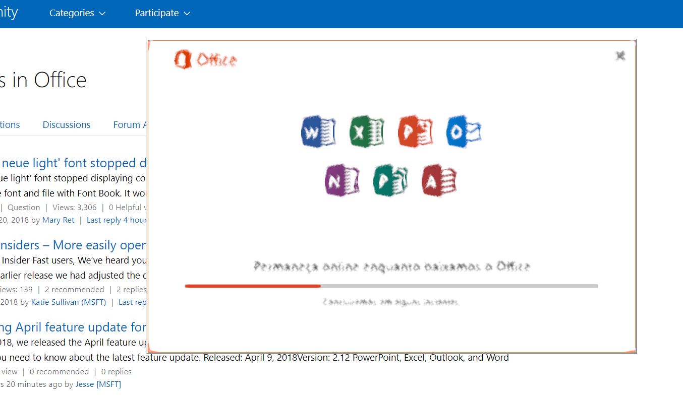 Weird Blurry Office 365 Installation Screen (with Screenshot ...