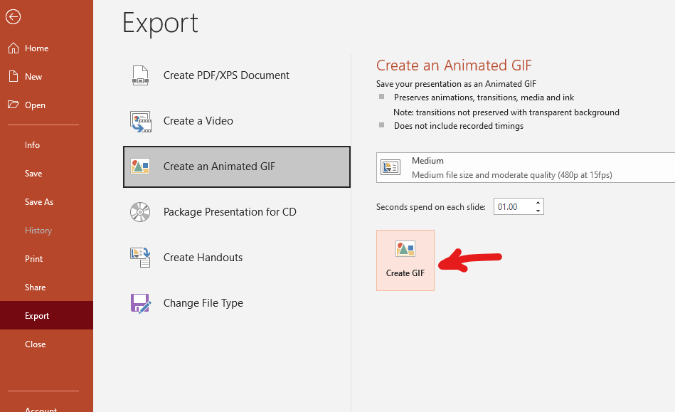 Convert PowerPoint to Animated GIF