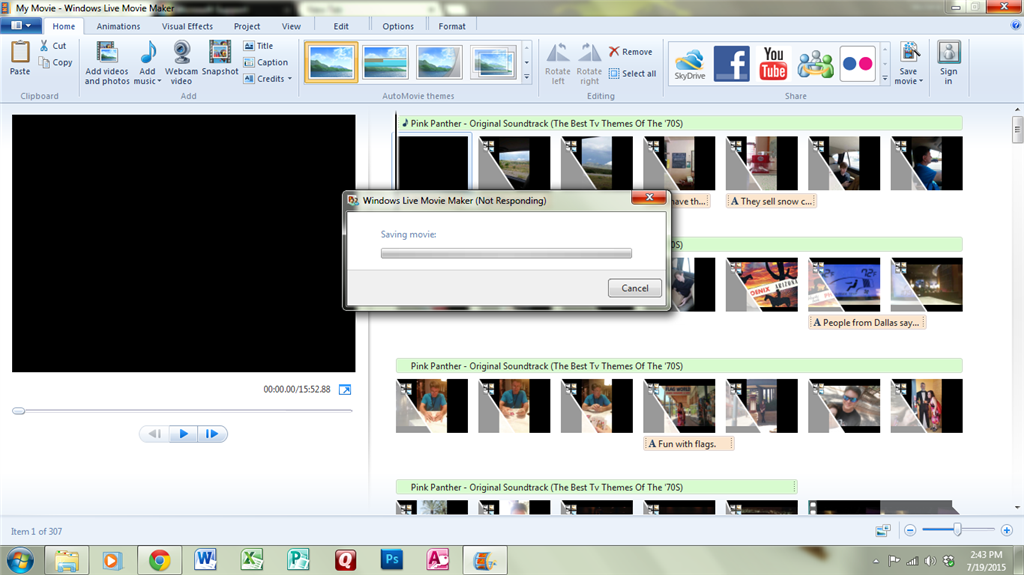 Windows Live Movie Maker won t finalize my file Microsoft Community