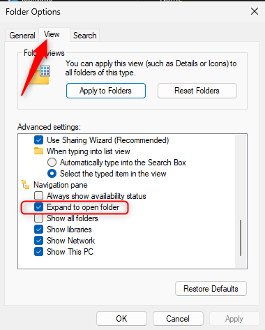 Am I able to expand the folders in the quick access section of the 