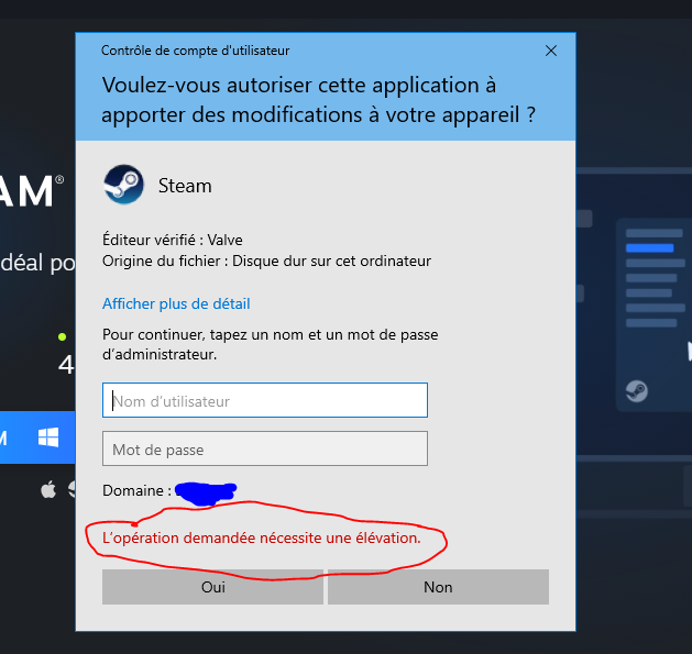 Controle De Compte Utilisateur Indique L Operation Microsoft Community