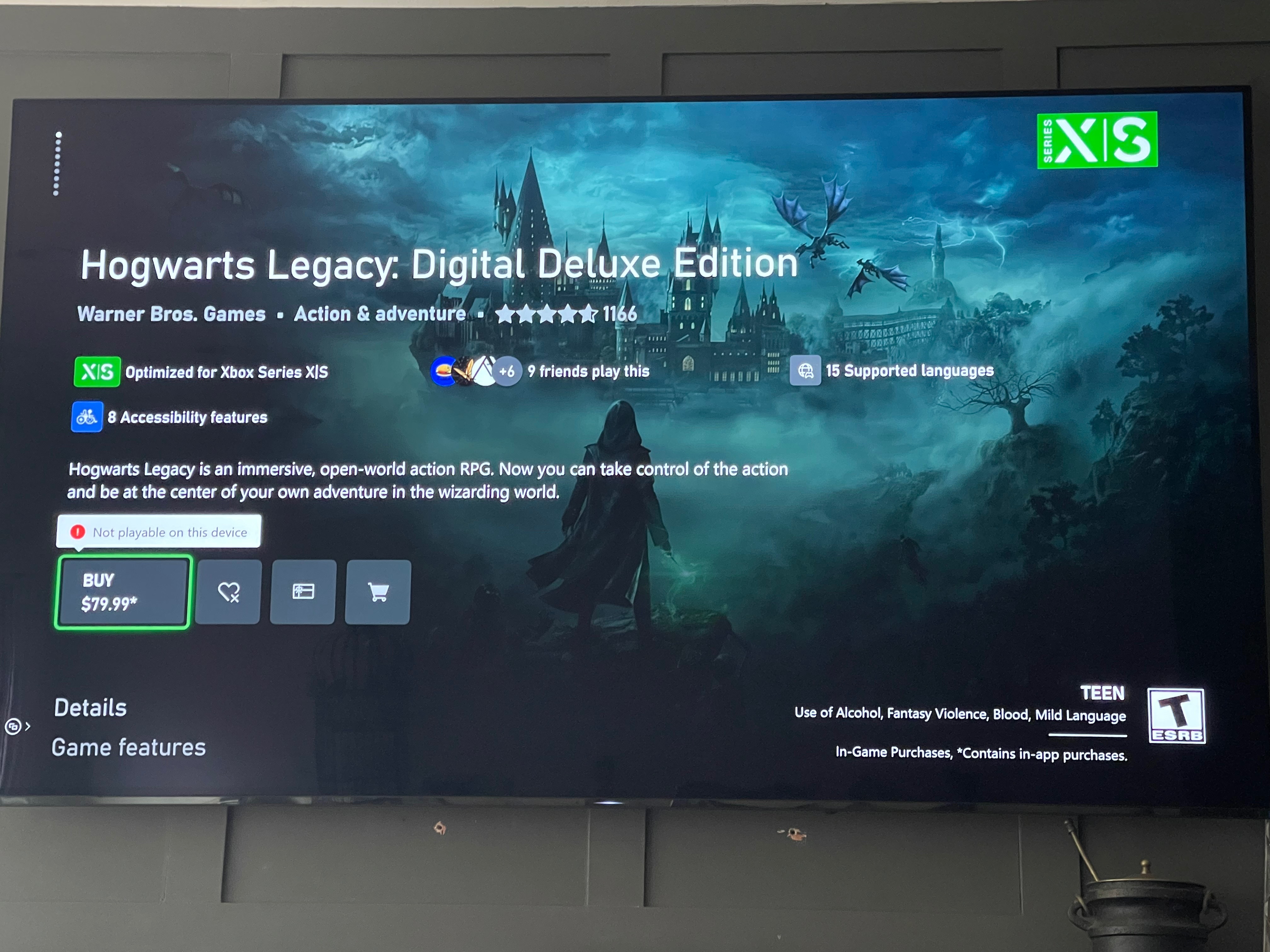 Hogwarts Legacy Deluxe Edition x/s reads not playable on my Xbox X -  Microsoft Community