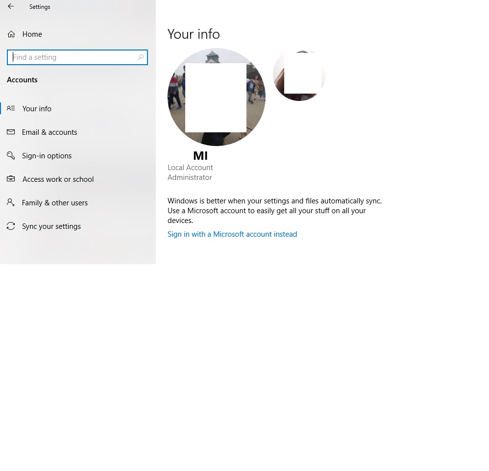 How can I delete profile picture in Settings? - Microsoft Community