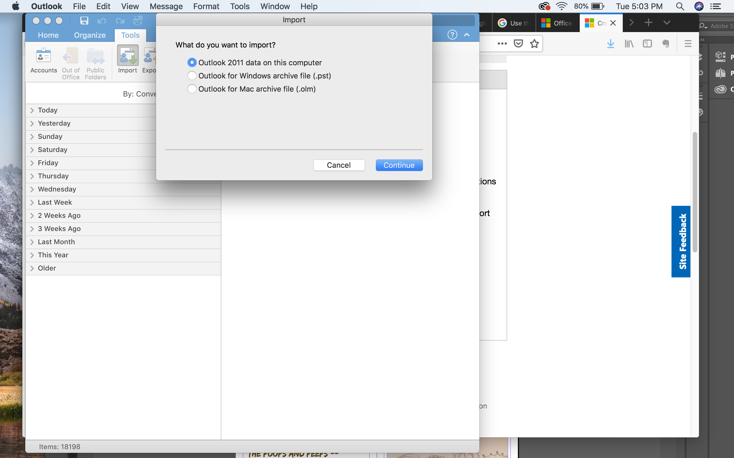 exporting outlook for mac contacts