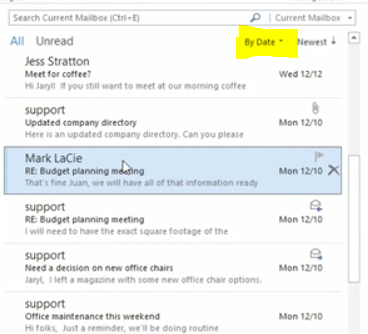 Outlook quot Arrange by quot has disappeared Microsoft Community