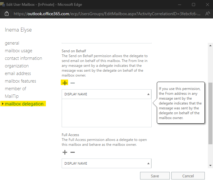 Can no longer give distribution group "Send on Behalf" permissions for