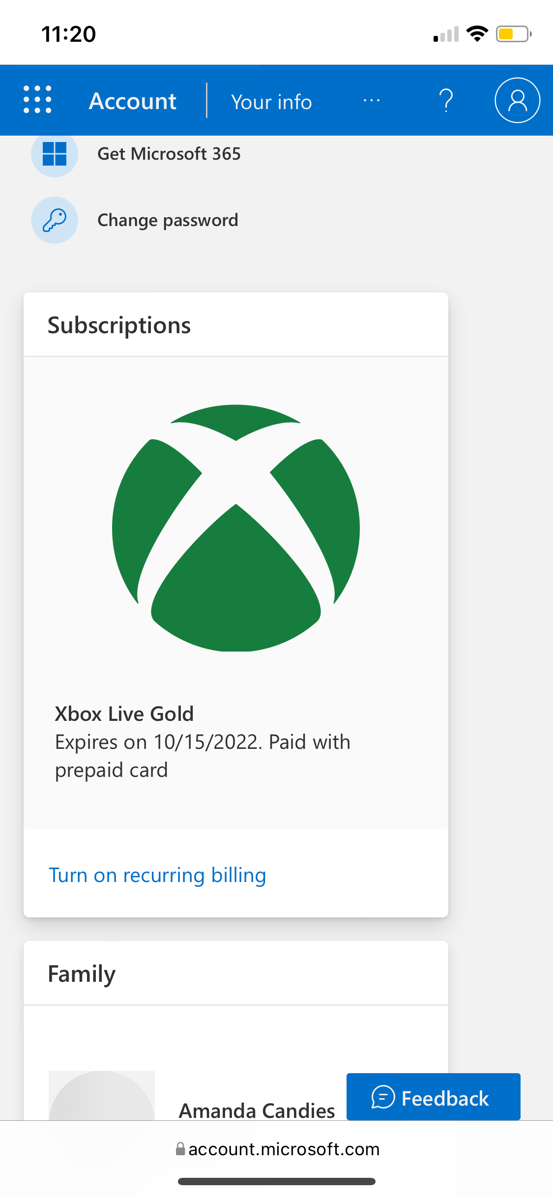 One Year Xbox Live Gold Plan Microsoft Community