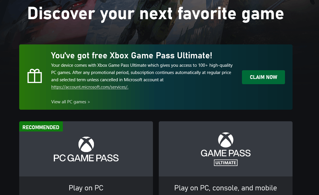 Microsoft says my 12 months Xbox Game Pass Ultimate is already