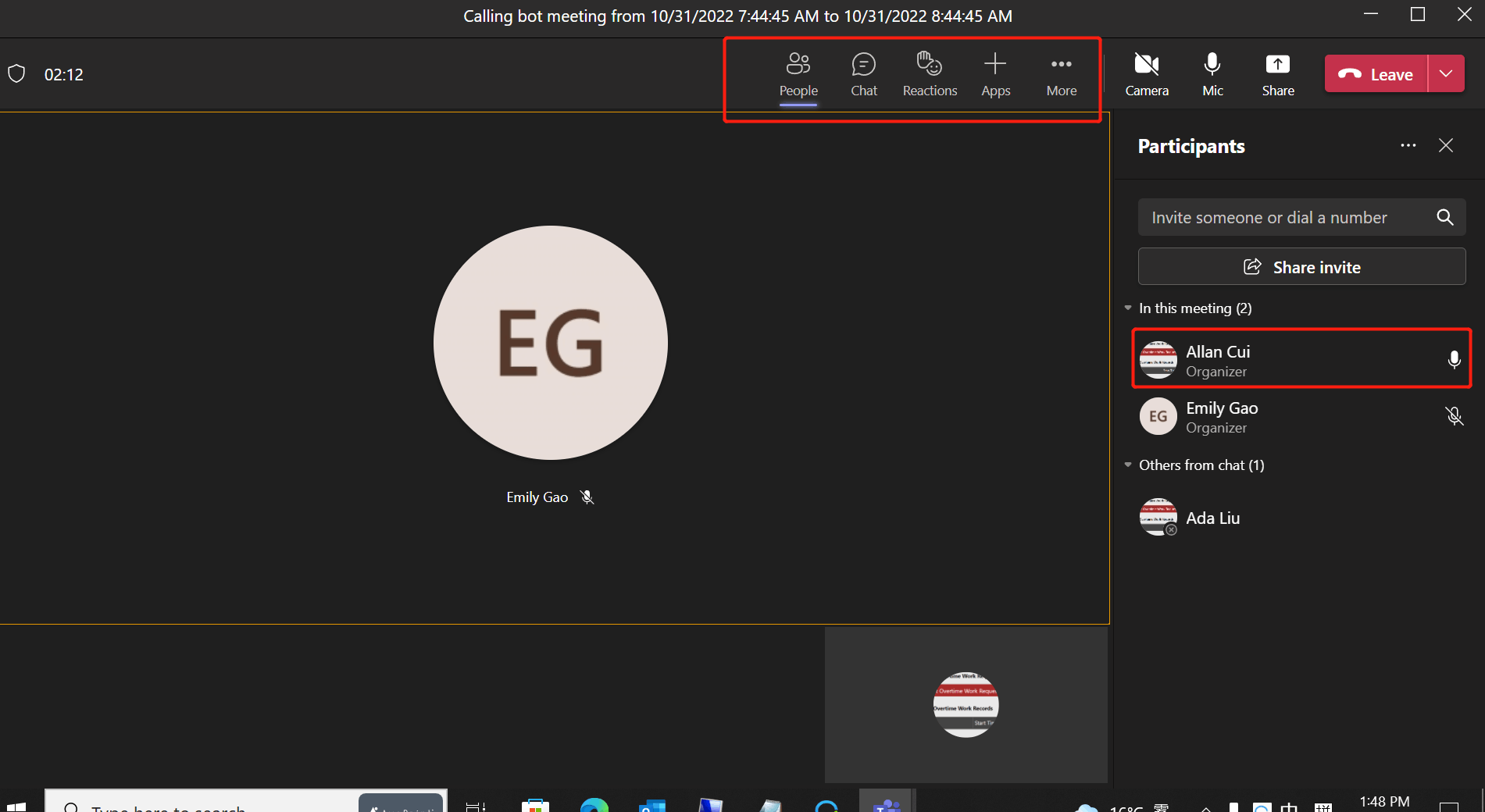 Graph api teams online meeting participant role setting failed