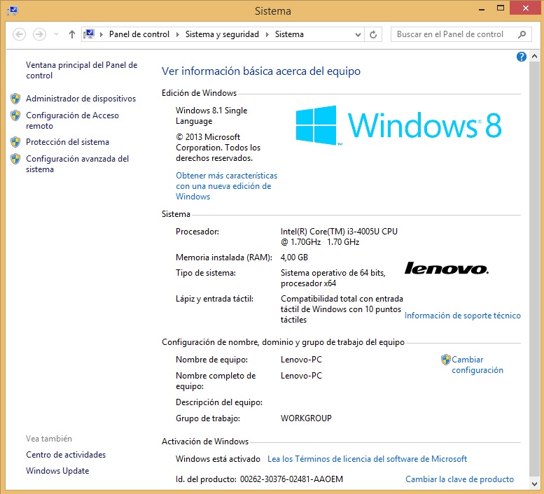 obtener clave de producto de windows 8.1