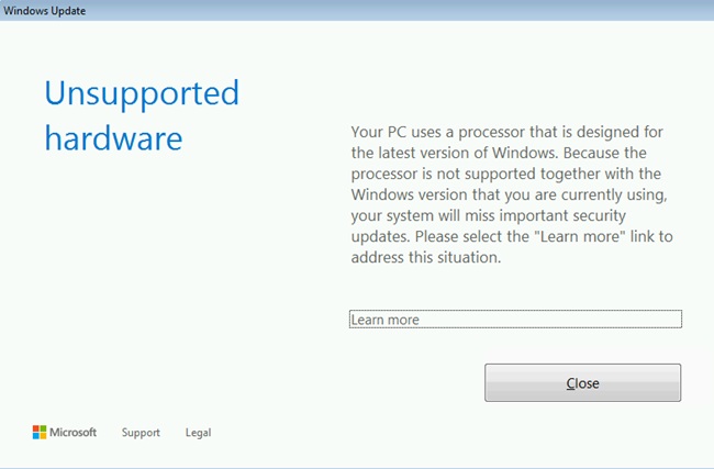 Windows 7 annoying "Unsupported - Microsoft Community