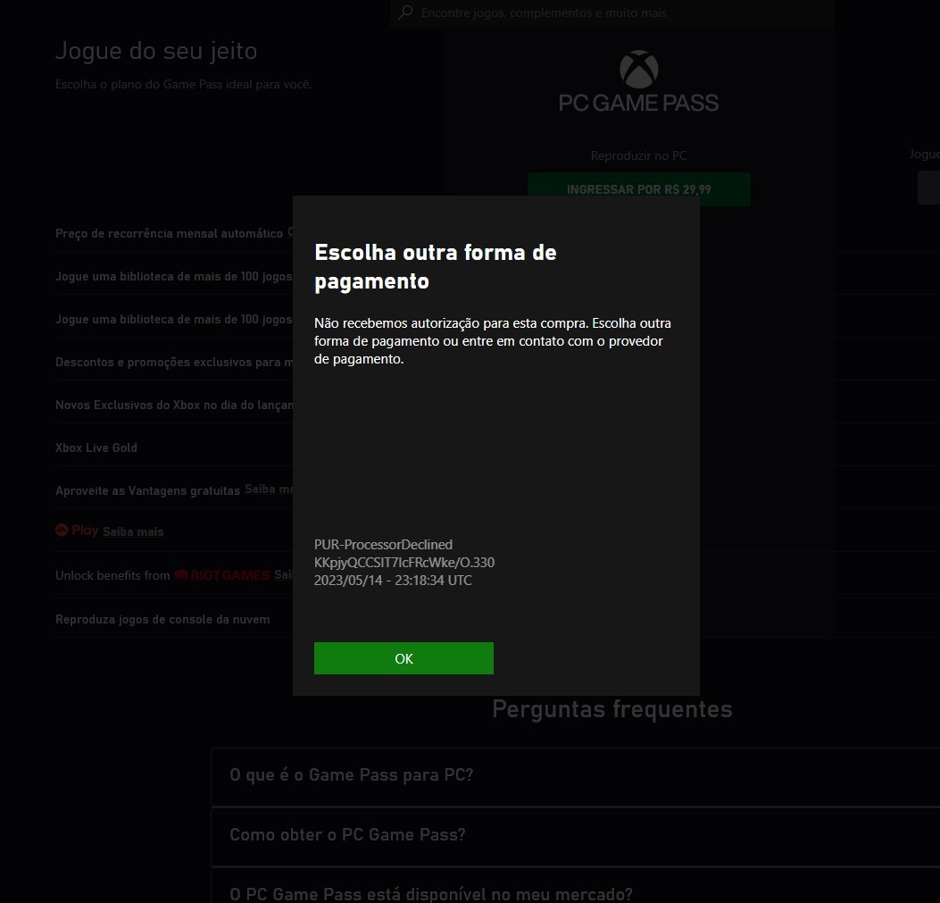 Erro preço GamePass - Microsoft Community