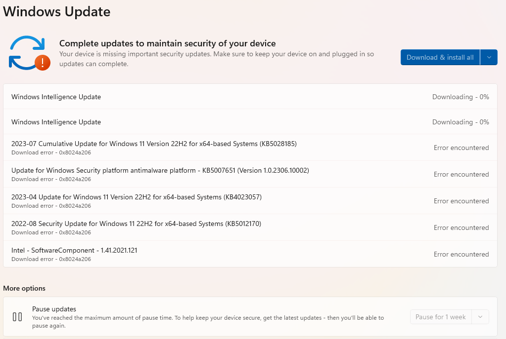 Unable to update - Microsoft Community