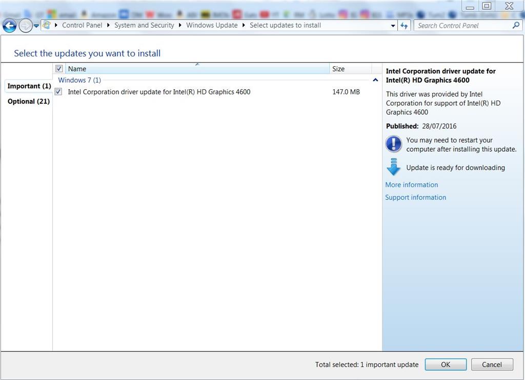 Intel corporation driver update for intel r hd graphics 4600 keeps