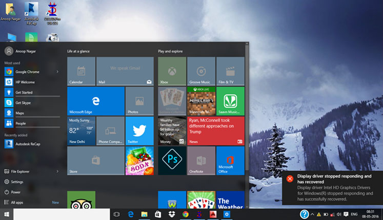 Intel Hd Graphic Driver Stopped Responding And Has Successfully Microsoft Community