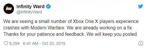 Call of duty crashing store xbox one x