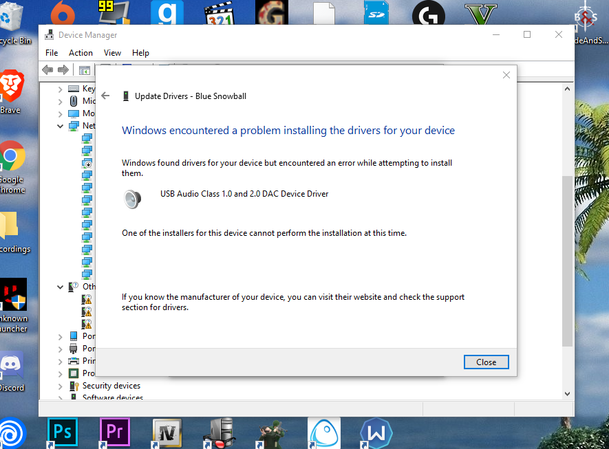I Uninstalled Usb Dac Drivers And Can T Reinstall Them Microsoft Community