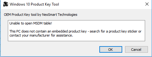 Download Windows 10 OEM Product Key Tool - NeoSmart Technologies