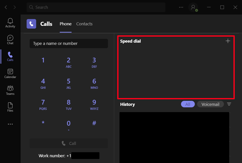 How Can I Disable the Speed Dial in the MS Teams Calls Tab 