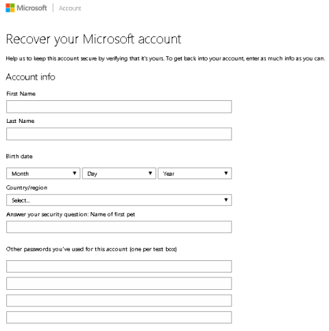 Account microsoft com services