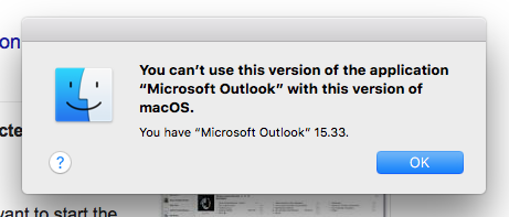 Microsoft outlook for mac high sierra update