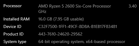I have 16GB of RAM that is detected on my system but only 7.95GB