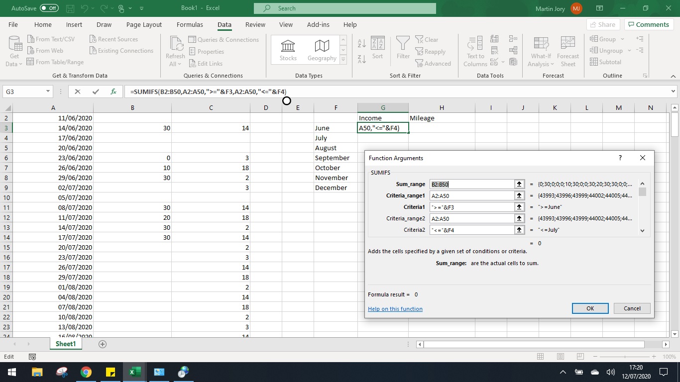 SUMIFS problem with dates (tried so many solutions) - Microsoft Community