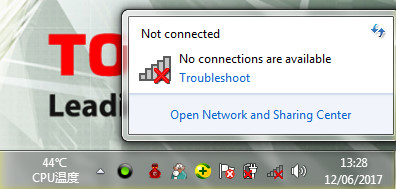 No wireless connection icon in xp