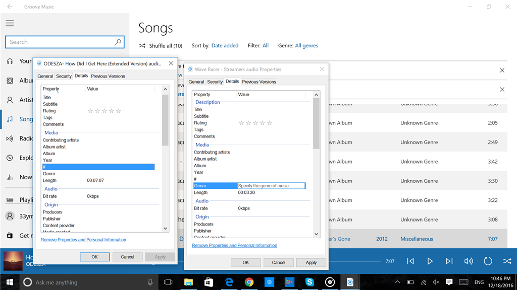 Groove ミュージックで 曲名以外の情報が表示されない Microsoft コミュニティ