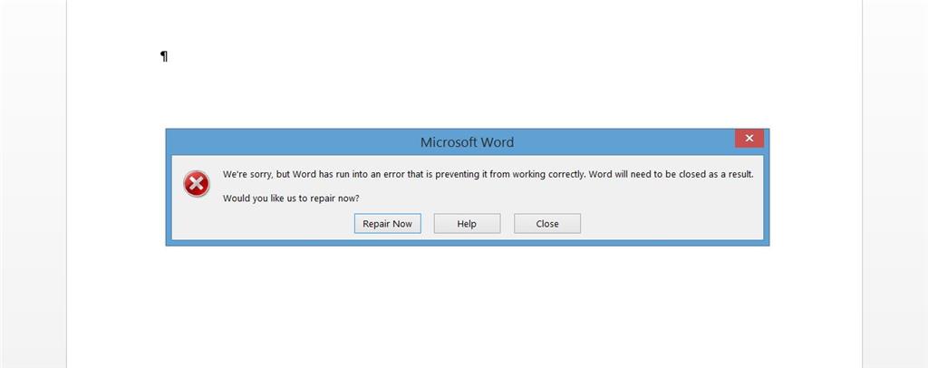 Office 365 Word 2013 error message when trying to open file - Microsoft  Community