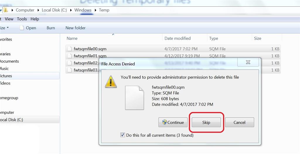 Deleting Temporary files - Microsoft Community