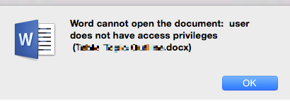 Cannot Save Docs Due To Permission Error (Word For Mac) - Microsoft ...