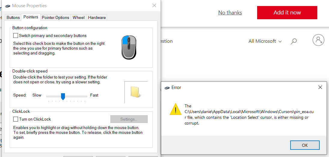 slip Renaissance pasta Laptop cursor not working and cursor file missing/corrupt - Microsoft  Community
