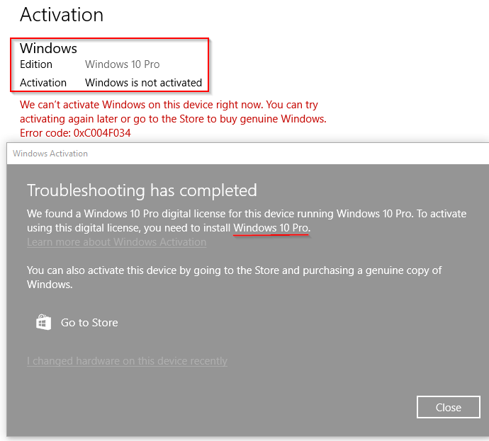 Windows 10 Activation Microsoft Community