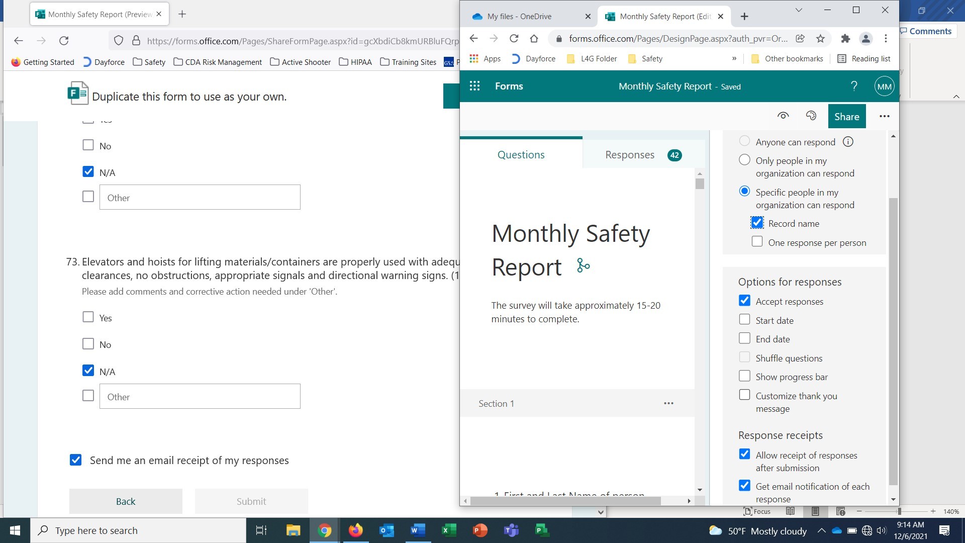 help - respondents unable to submit completed form - Microsoft Community