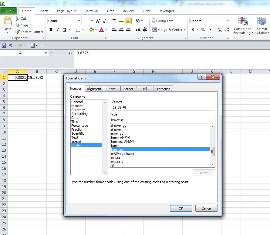 Converting decimal time to hours:min:sec - Microsoft Community