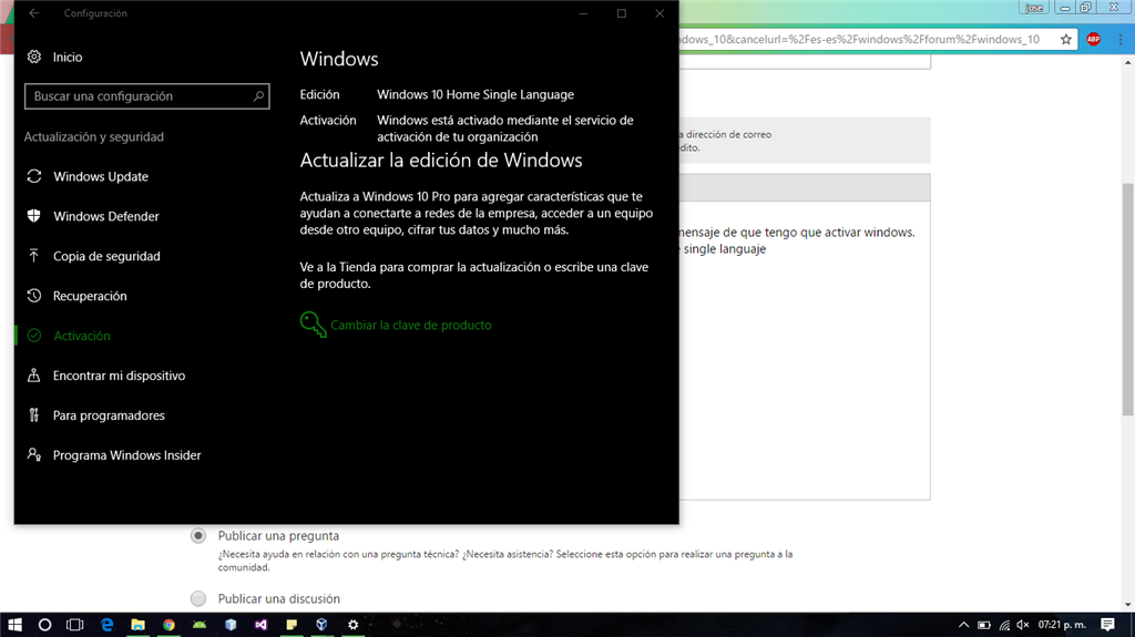 Windows 10 Mi Licencia Expirará Windows Está Activado Mediante El Microsoft Community 6310