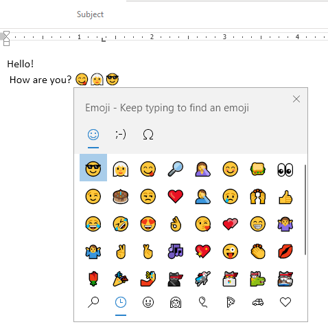 Using Emojis in Outlook - Microsoft Community