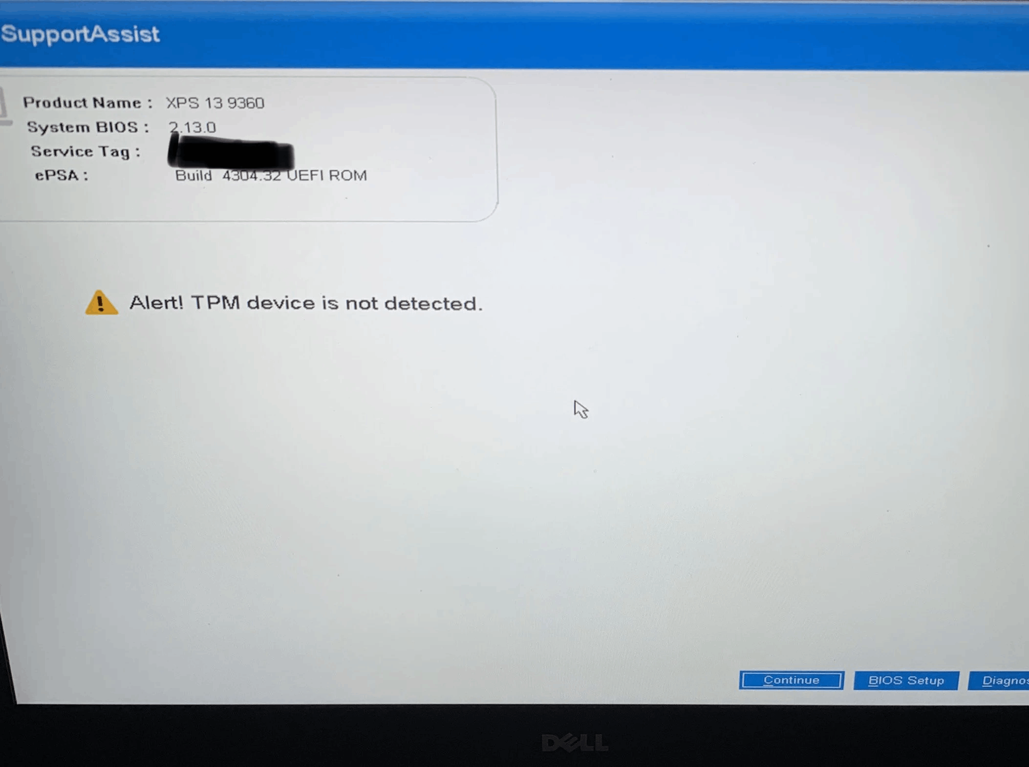 Alert tpm device is not detected dell что делать