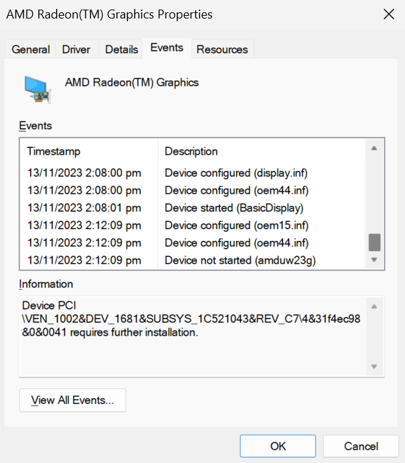 AMD Radeon Graphics driver cannot start upon bootup Microsoft